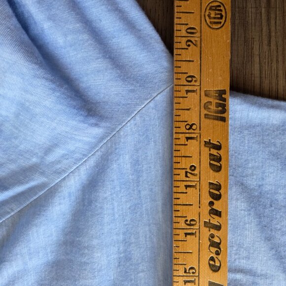 EUC DEMOCRACY BLUE EMBROIDERED TOP BELL SLEEVES SIZE PETITE SMALL - Picture 12 of 13